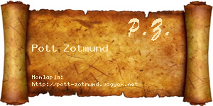 Pott Zotmund névjegykártya